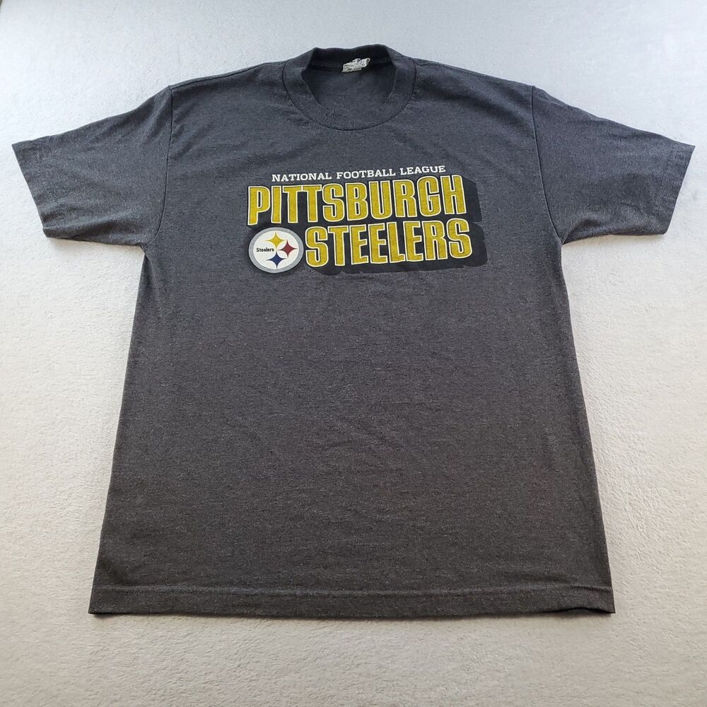 Vintage Pittsburgh Steelers Tshirt Men's Size Large Gray Alstyle Apparel